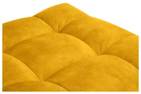 Pouf in velluto giallo Vesta - Windsor &amp; Co Sofas