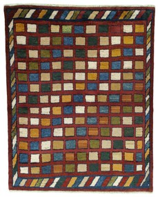 Gabbeh Tappeto 110 x 130 Rosso (Iran) Annodato A Mano