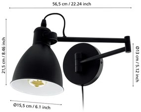 Eglo 97886 - Applique SAN PERI 1xE27/10W/230V