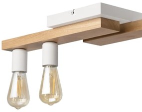 Lampadario a plafone MATTE 2xE27/15W/230V + 3xG9/5W/230V bianco/quercia