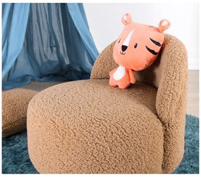 Poltrona per bambini marrone in tessuto bouclé Moouv - Artie