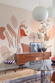 Fotomurale Red, beige, arancione e nocciola 371 x 280 cm
