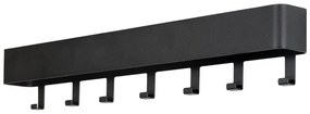 Appendiabiti da parete in metallo nero con ripiano Dax Play - Spinder Design