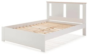 Letto matrimoniale bianco con griglia 140x190 cm Enara - Marckeric