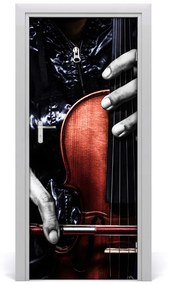 Adesivo per porta Violino musicale 75x205 cm