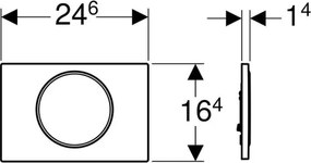 Geberit 115.758.KK.5 - Placca di comando Sigma10 24,6 x 16,4 cm bianco/oro
