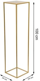 Portafiori 100x24 cm oro