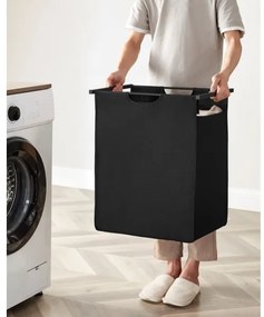 Cesto portabiancheria REX marrone/nero