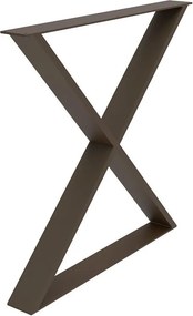 Gamba per mobili STEELMI Cross in acciaio bronzo opaco L 78 x P 8 x H 71 cm