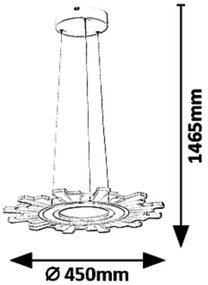 Rabalux 6210 - Lampadario LED a sospensione con filo FELICITY LED/30W/230V