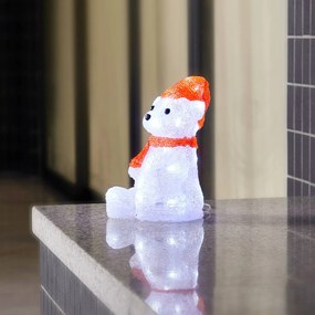 Lindby Yuki figura LED, plastica, orso