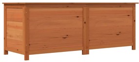 Scatola cuscini marrone 150x50x56 cm in legno massello di abete