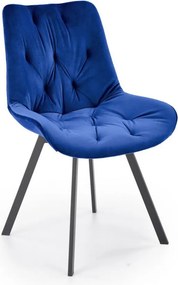 Sedia K519 velluto blu navy