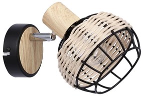 Lampada da parete nera e crema ø 12 cm Tajga - Candellux Lighting