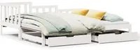 Dormeuse Letto Estraibile e Cassetti Bianco 90x200cm Legno Pino 3302222