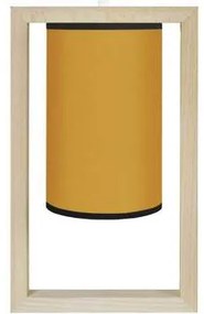 Tosel  Lampadari, sospensioni e plafoniere Lampada a sospensione tondo legno naturale e giallo  Tosel