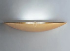 Applique a parete livigno foglia oro 2 luci attacco g9 39x11x6cm