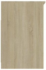 Cassettiera rovere sonoma 40x50x76 cm in legno multistrato