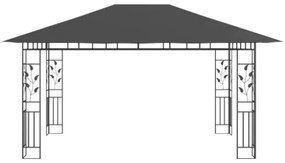 Gazebo con Zanzariera 4x3x2,73 m Antracite 180 g/m²