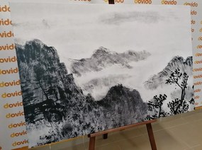 Quadro su tela – Pittura tradizionale cinese di paesaggio in bianco e nero