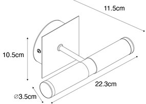 Applique da parete moderna bianca IP44 2 luci - Bath