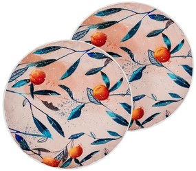 Set di 2 cuscini da esterno tessuto multicolore ⌀ 40 cm PIALPETTA Beliani