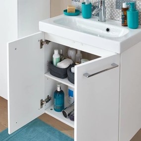 Mobile da bagno sotto lavabo SENSEA Remix bianco laminato lucido L 60 x H 58 x P 33 cm 2 ante, lavabo non incluso