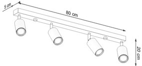 Sollux SL.1042 - Faretto BERG 4xGU10/40W/230V