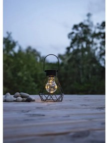 Lanterna LED nera, altezza 15,5 cm Eddy - Star Trading