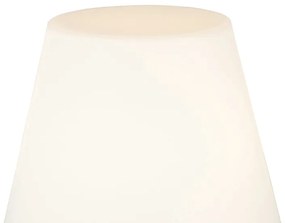 Lampada da terra esterno moderna nera paralume bianco IP65 - VIRGINIA