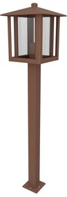 Paletto da Giardino Corten 80cm Acciaio INOX Base E27 - Serie PILLAR Colore Corten