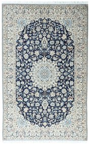 Nain Tappeto 200x320 Blu (Iran) Annodato A Mano