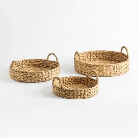 Set di 3 cestini Vilena Naturale - Sklum
