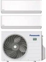 Climatizzatore Condizionatore Panasonic Dual Split Inverter Serie Etherea White 7+7 con CU-2Z35TBE R-32 Wi-Fi Integrato 7000+7000 Bianco