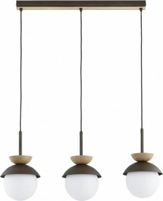 Lampadario sospeso REMKE 3xE14/10W/230V marrone