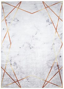 Tappeto grigio di tendenza con semplice motivo dorato Larghezza: 140 cm | Lunghezza: 200 cm