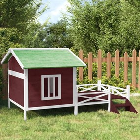 Cuccia Per Cani Moka 159x120x88,5 Cm İn Legno Massello Di Pino /