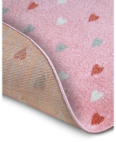 Tappeto rosa per bambini ø 140 cm Little Hearts - Hanse Home