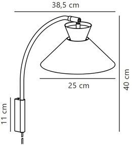 Nordlux - Applique DIAL 1xE27/40W/230V bianco