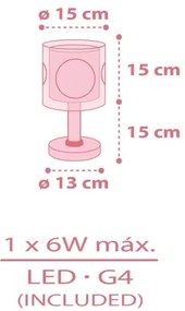 Dalber 60911 - Lampada LED per bambini PRINCESS DANCE 1xG4/4W/230V rosa
