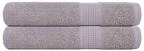 Asciugamani 2 Pz Grigio 100x200 Cm 360 G/m² 100% Cotone /