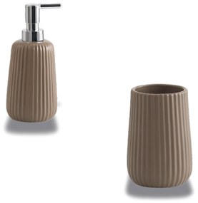 Set 2 Accessori D'Appoggio Gedy "Marika" Tortora