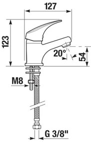 JIKA H3111N10041101 - Miscelatore lavabo TALAS 12,3 cm cromo lucido