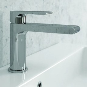 Kamalu - miscelatore lavabo design minimale con finitura cromata | ele-180l