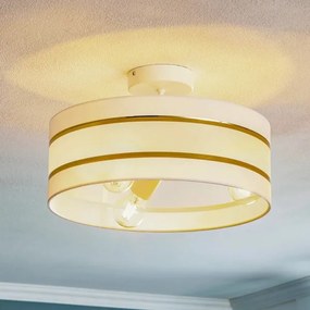 Lampadario a sospensione con supporto rigido HELEN 3xE27/15W/230V bianco/oro