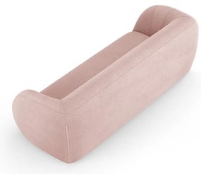 Divano in tessuto bouclé rosa chiaro 230 cm Essen - Cosmopolitan Design