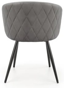 Sedia da pranzo CALMURE grigia