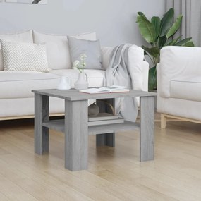 Tavolino da salotto grigio sonoma 60x60x42 cm legno multistrato