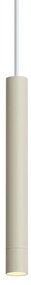 Lampada a sospensione moderna beige con bianco per sistema a binario monofase - Iconic Frini