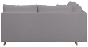 Divano angolare grigio scuro in tessuto bouclé (angolo destro) Ariella - Ropez